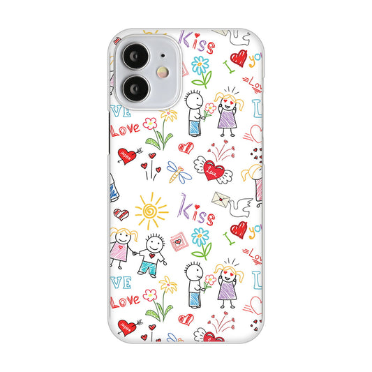 iPhone12 mini 高画質仕上げ 背面印刷 ハードケース カップル&ファミリー