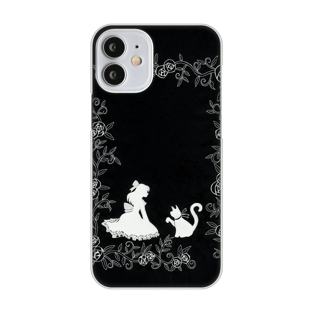 iPhone12 mini 高画質仕上げ 背面印刷 ハードケース お姫様とネコ