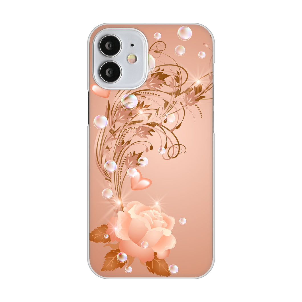 iPhone12 mini 高画質仕上げ 背面印刷 ハードケース ロマンチックなバラ