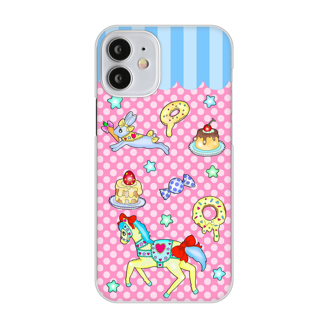 iPhone12 mini 高画質仕上げ 背面印刷 ハードケース むかいあぐる メリーゴーランド