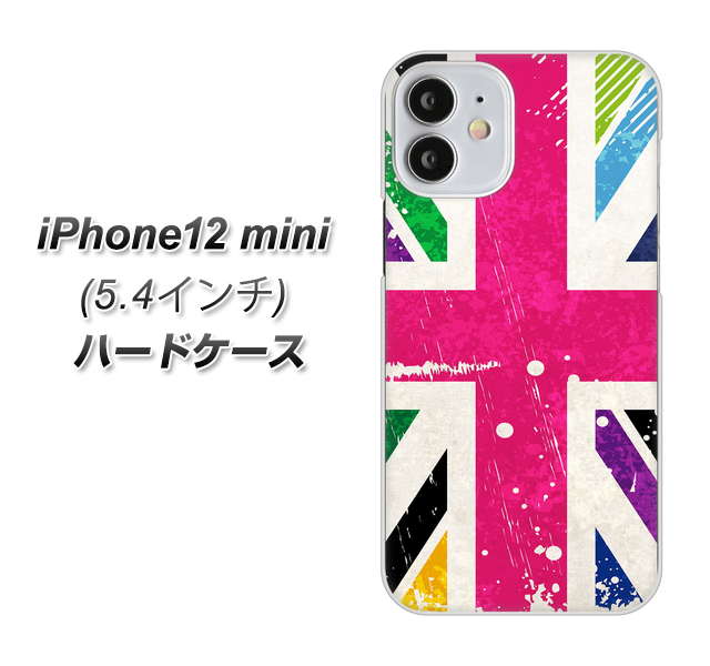 iPhone12 mini 高画質仕上げ 背面印刷 ハードケース【SC806 ユニオンジャック ピンクビンテージ】
