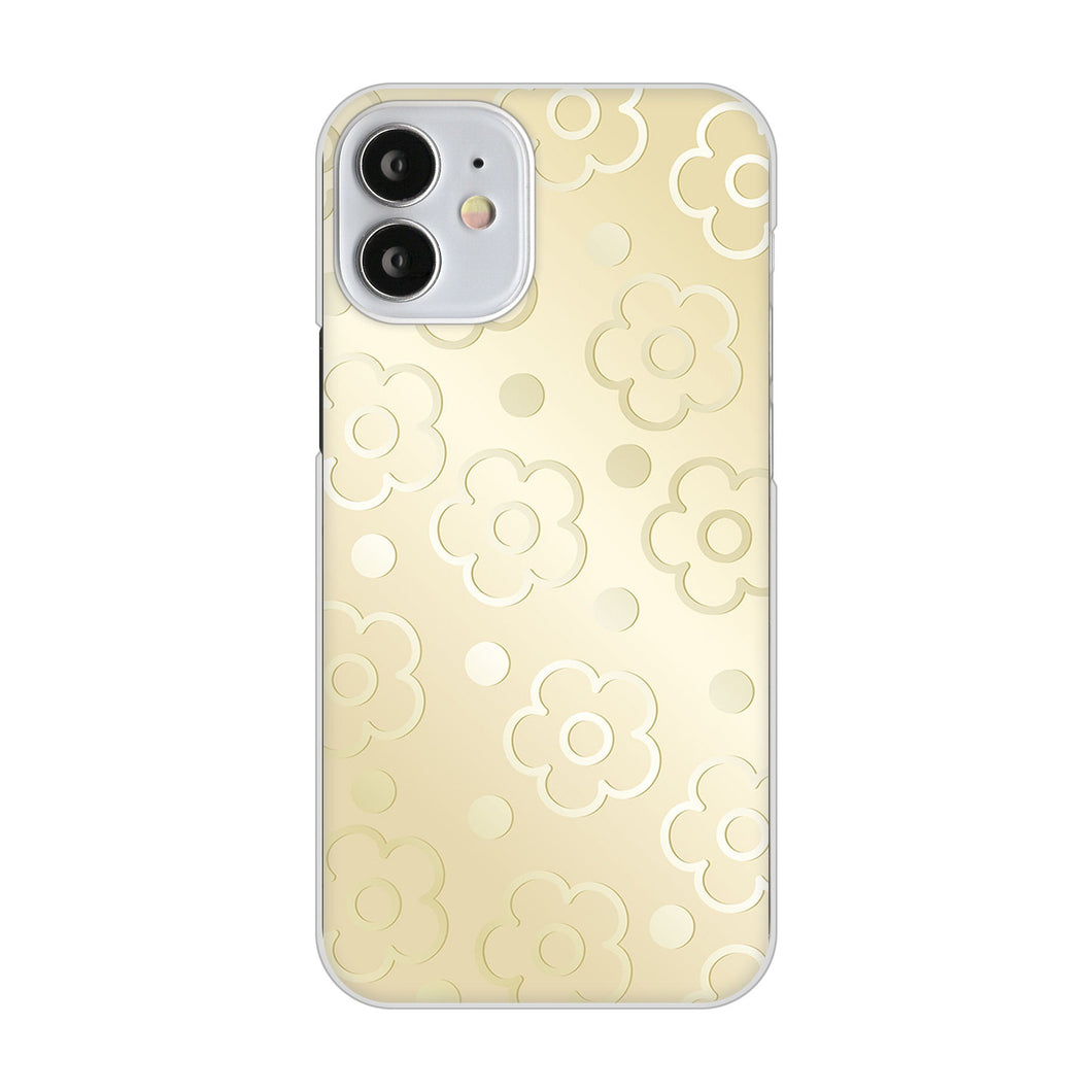 iPhone12 mini 高画質仕上げ 背面印刷 ハードケース エンボス風デイジーシンプル