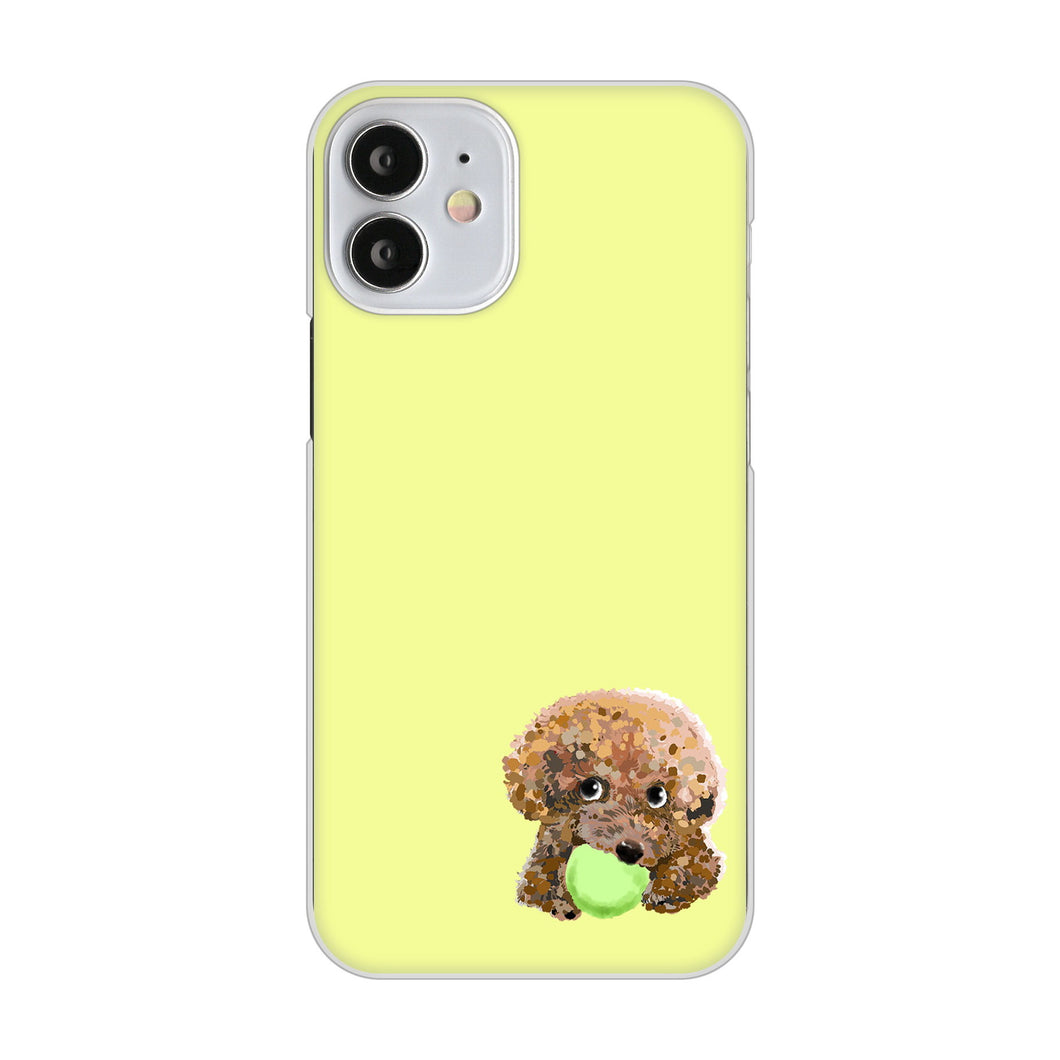 iPhone12 mini 高画質仕上げ 背面印刷 ハードケース トイプードル&ボール