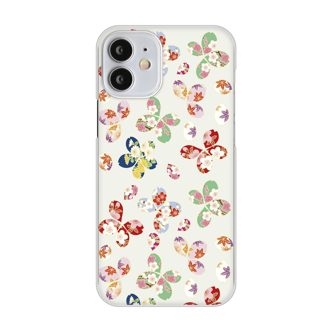 iPhone12 mini 高画質仕上げ 背面印刷 ハードケース 和花柄