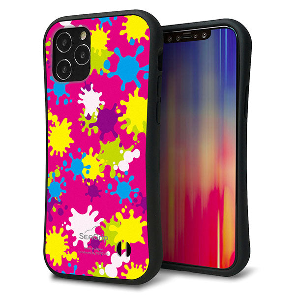 iPhone12 Pro スマホケース 「SEA Grip」 グリップケース Sライン 【MA876 ペイントピンク】 UV印刷