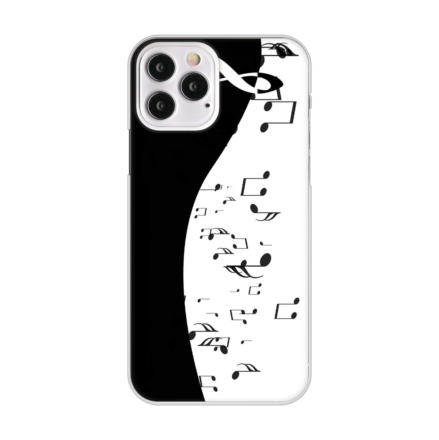 iPhone12 Pro 高画質仕上げ 背面印刷 ハードケース 音符