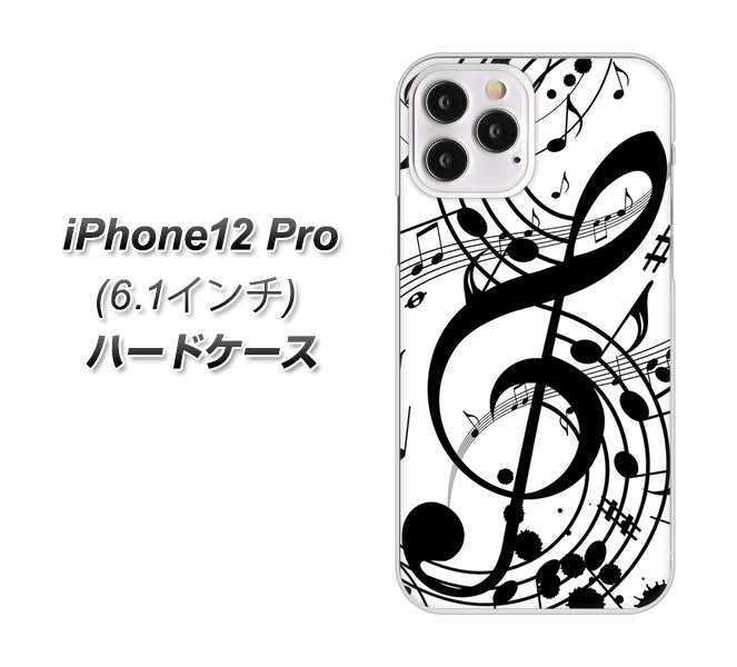 iPhone12 Pro 高画質仕上げ 背面印刷 ハードケース【260 あふれる音符】