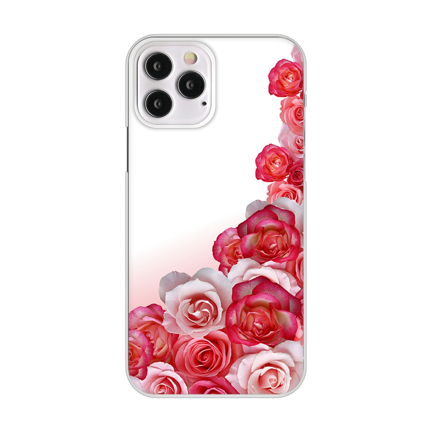 iPhone12 Pro 高画質仕上げ 背面印刷 ハードケース ロマンチックなバラ