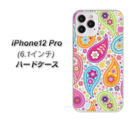 iPhone12 Pro 高画質仕上げ 背面印刷 ハードケース【378 カラフルペイズリー】