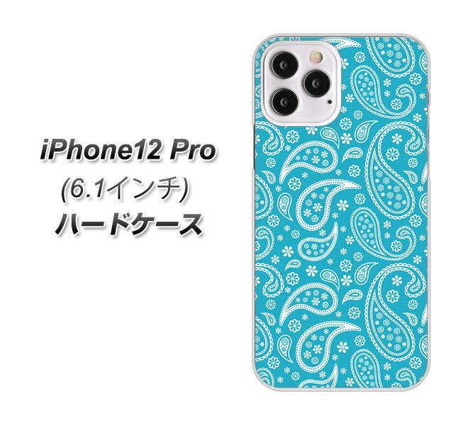 iPhone12 Pro 高画質仕上げ 背面印刷 ハードケース【766 ペイズリーブルー】