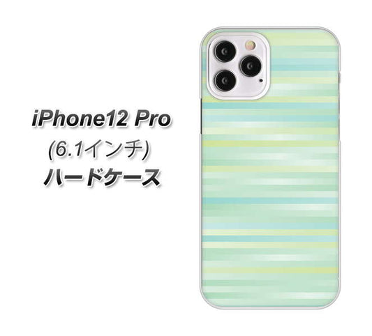 iPhone12 Pro 高画質仕上げ 背面印刷 ハードケース【IB908 グラデーションボーダー_グリーン】