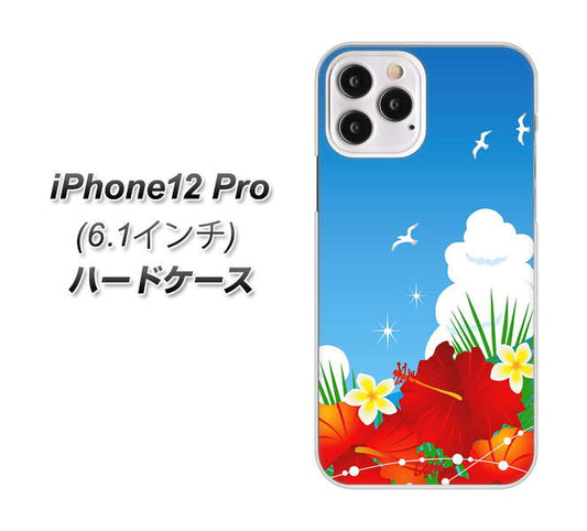 iPhone12 Pro 高画質仕上げ 背面印刷 ハードケース 【VA821 ハイビスカスと青空】