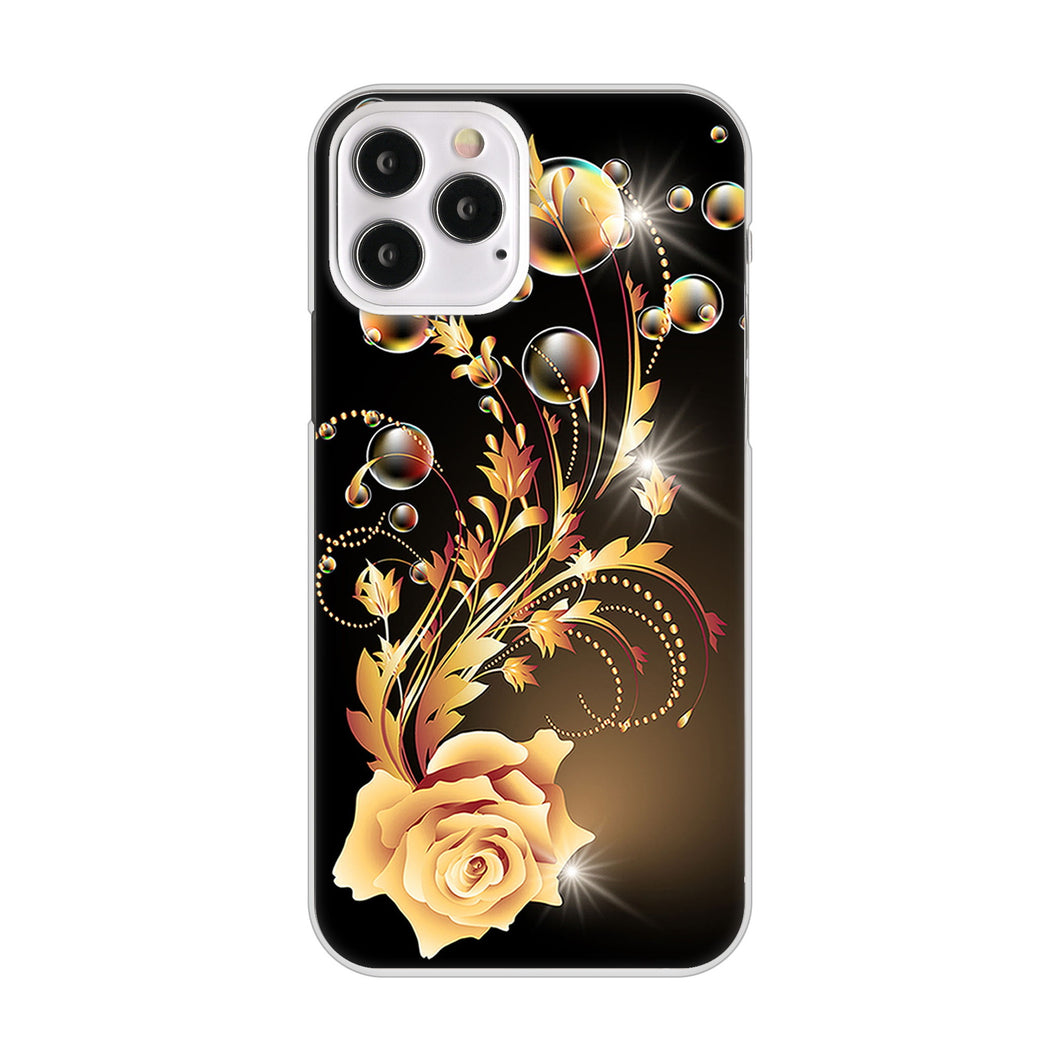 iPhone12 Pro 高画質仕上げ 背面印刷 ハードケース ロマンチックなバラ