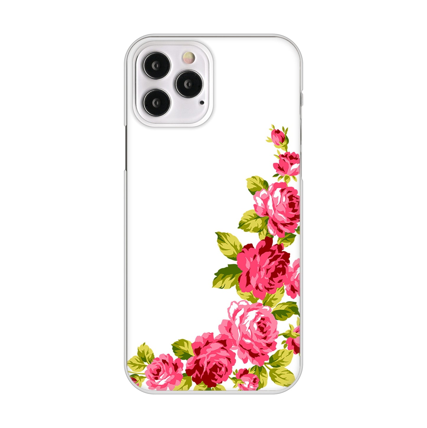iPhone12 Pro 高画質仕上げ 背面印刷 ハードケース ロマンチックなバラ
