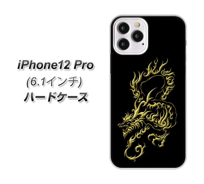 iPhone12 Pro 高画質仕上げ 背面印刷 ハードケース 【VA831 闇と龍】