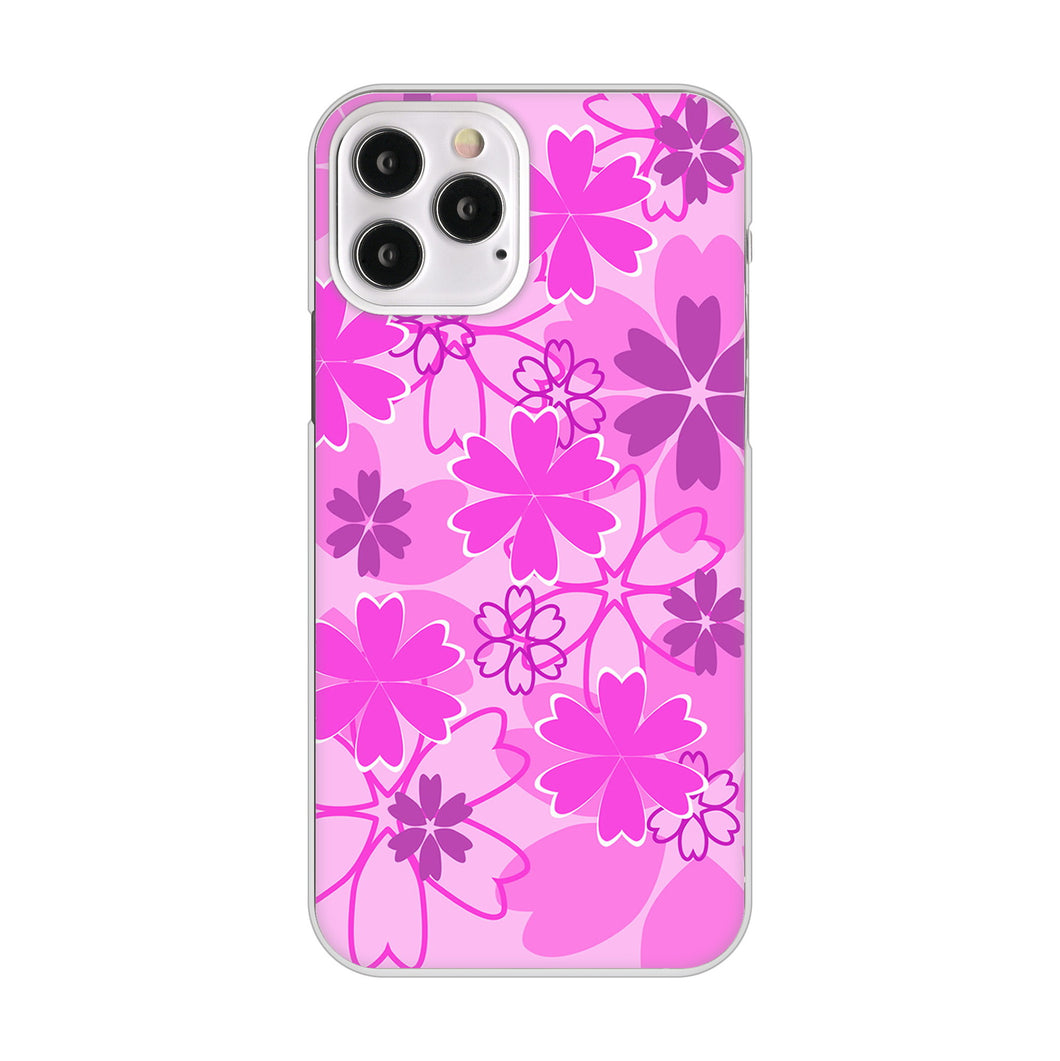 iPhone12 Pro 高画質仕上げ 背面印刷 ハードケース 重なり合う花