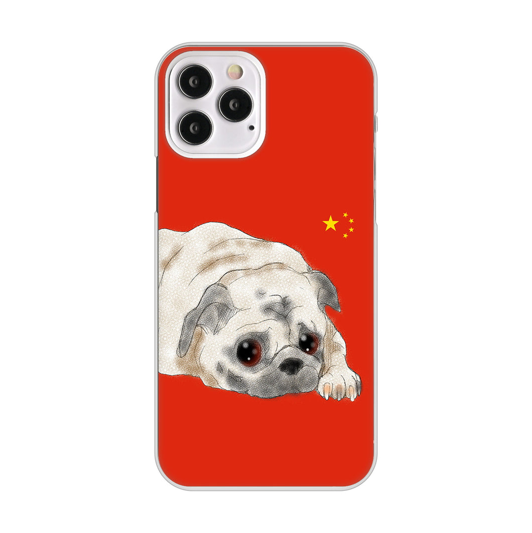 iPhone12 Pro 高画質仕上げ 背面印刷 ハードケース パグ