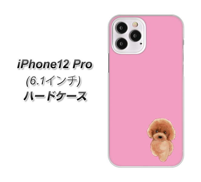 iPhone12 Pro 高画質仕上げ 背面印刷 ハードケース【YJ049 トイプードルレッド(ピンク)】