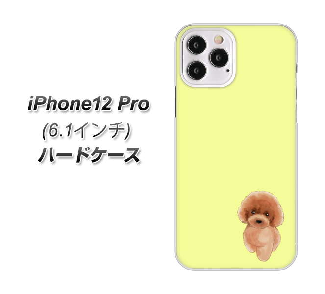 iPhone12 Pro 高画質仕上げ 背面印刷 ハードケース【YJ051 トイプードルレッド(イエロー)】