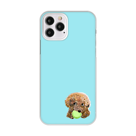 iPhone12 Pro 高画質仕上げ 背面印刷 ハードケース トイプードル&ボール