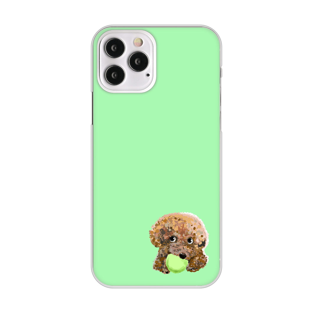 iPhone12 Pro 高画質仕上げ 背面印刷 ハードケース トイプードル&ボール