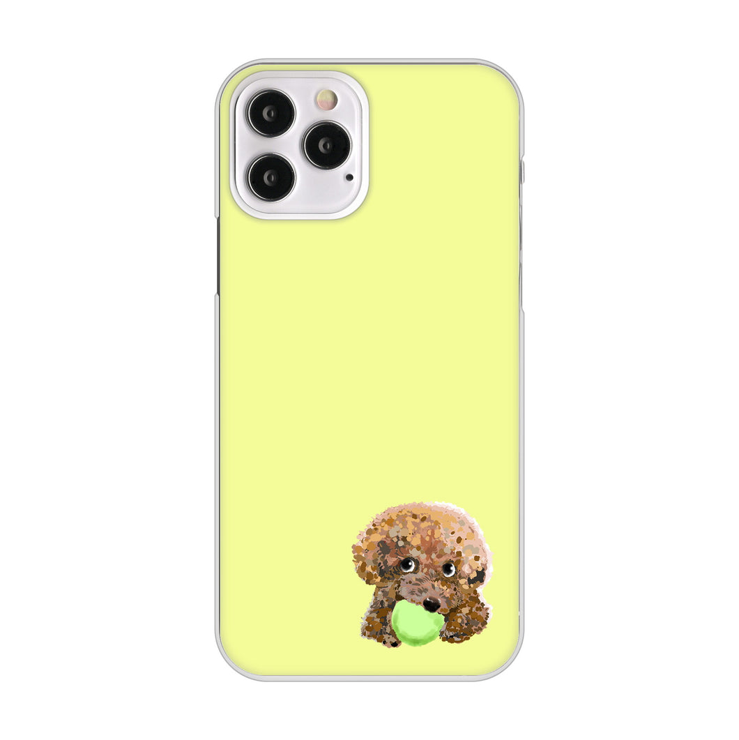 iPhone12 Pro 高画質仕上げ 背面印刷 ハードケース トイプードル&ボール