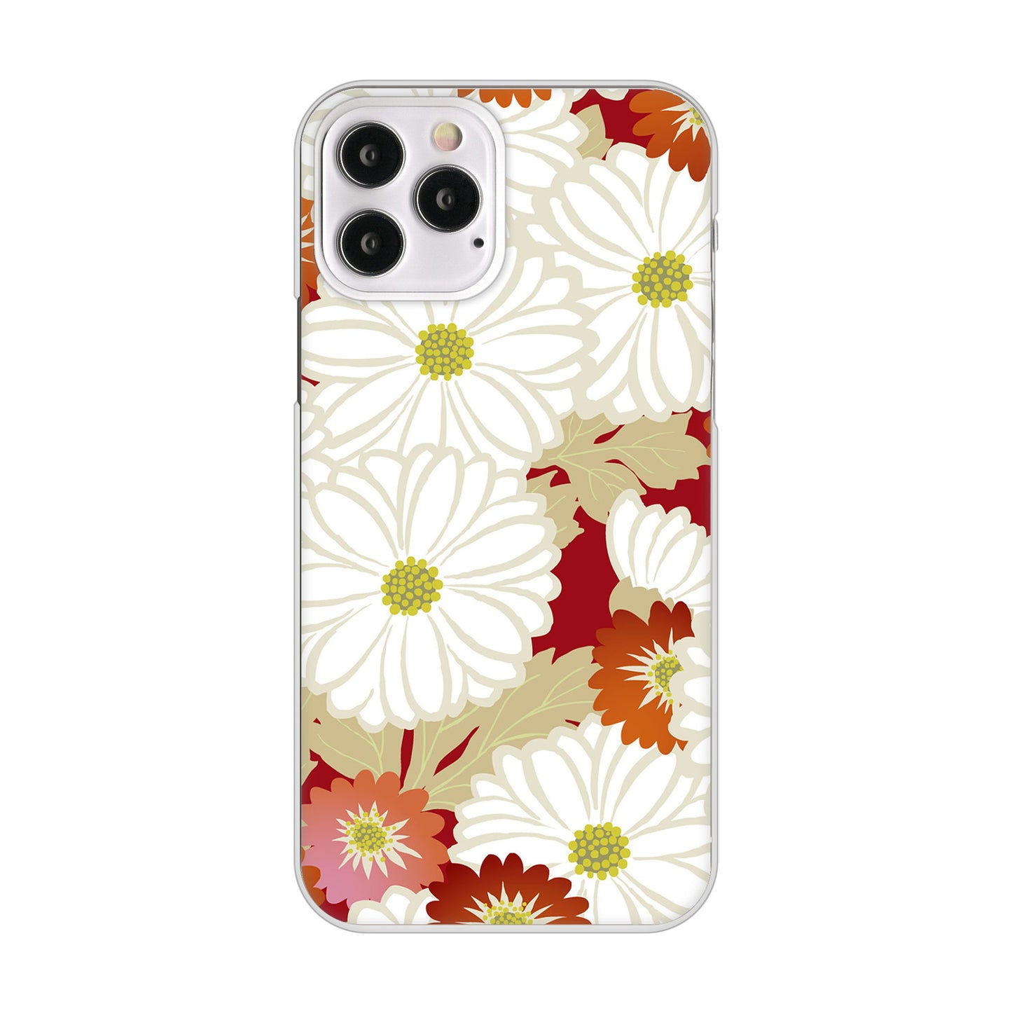 iPhone12 Pro 高画質仕上げ 背面印刷 ハードケース 和花柄