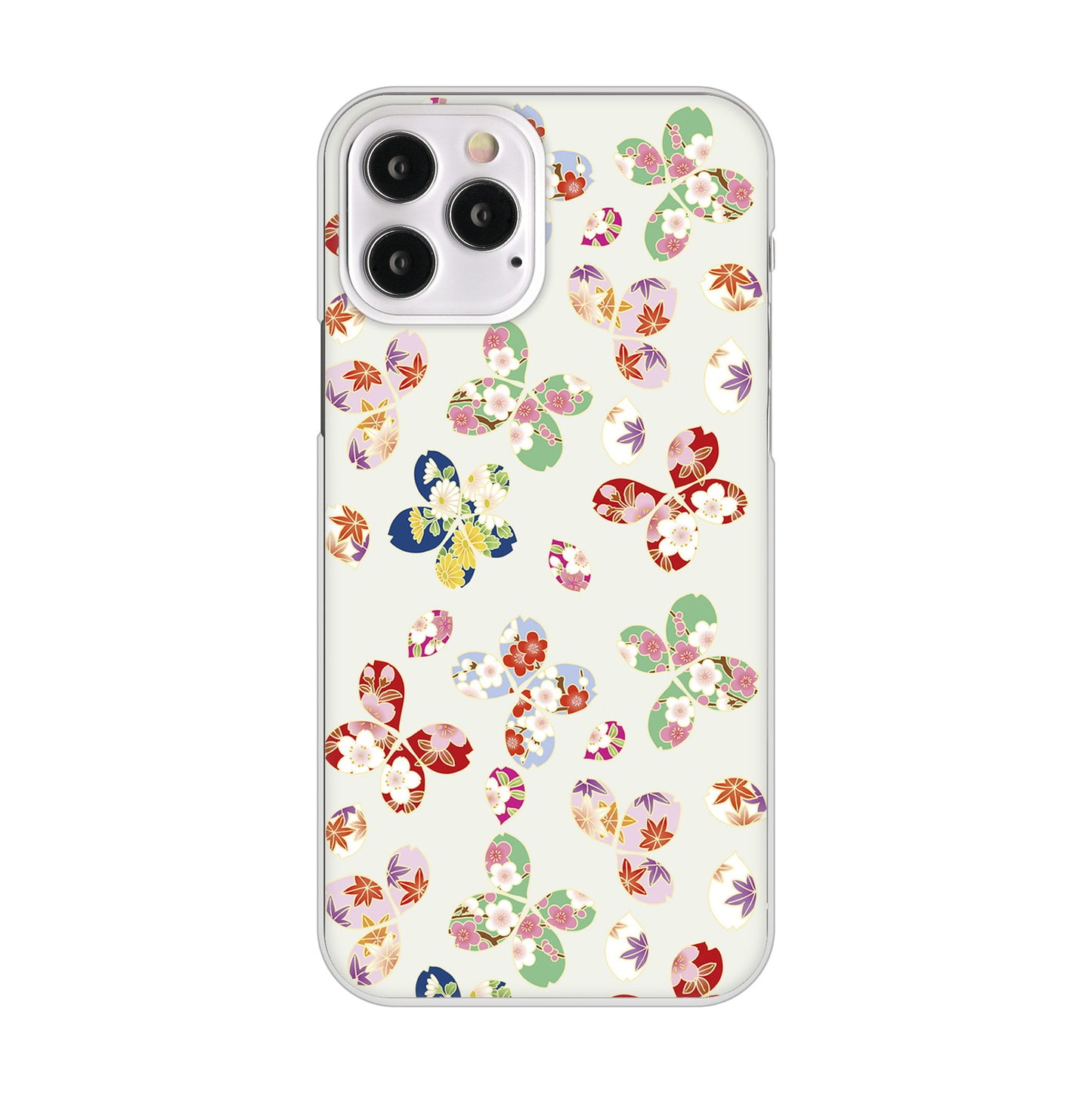 iPhone12 Pro 高画質仕上げ 背面印刷 ハードケース 和花柄