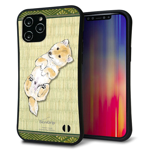 iPhone12 Pro Max スマホケース 「SEA Grip」 グリップケース Sライン 【TA002 柴 畳】 UV印刷
