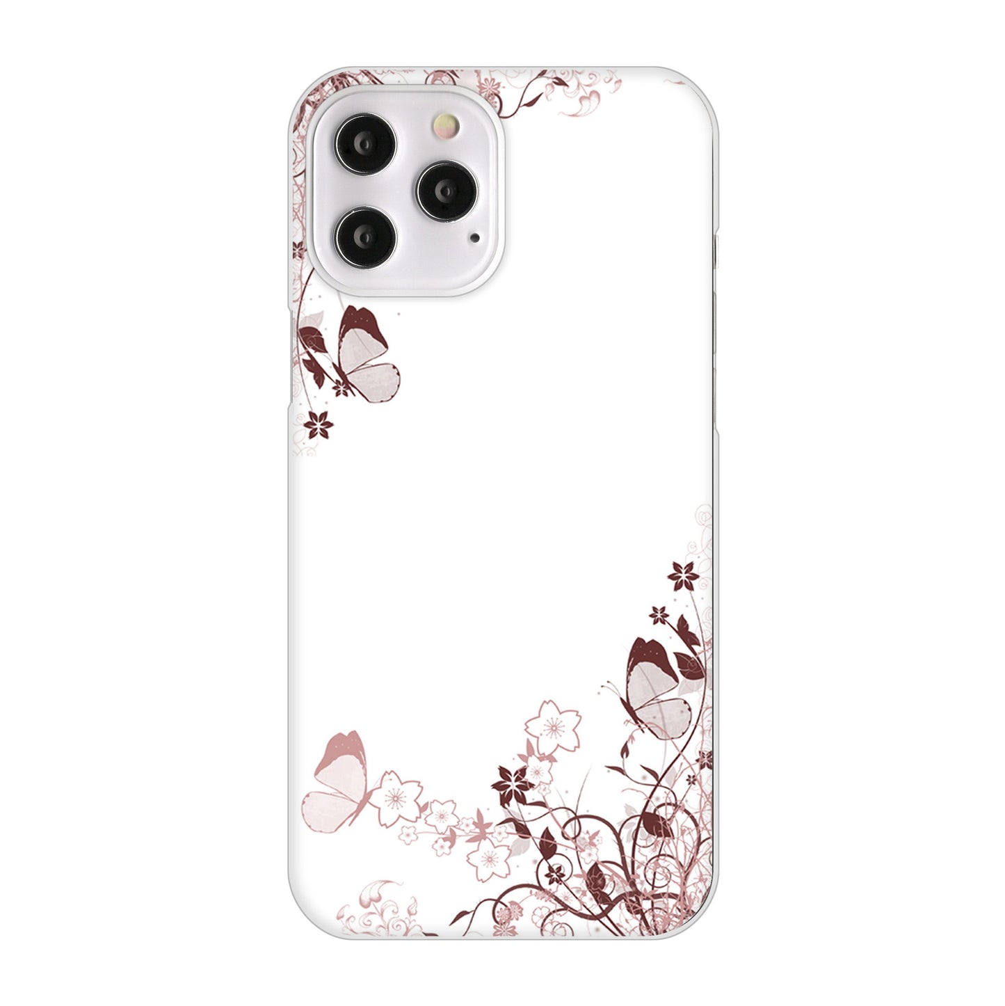 iPhone12 Pro Max 高画質仕上げ 背面印刷 ハードケース バタフライ