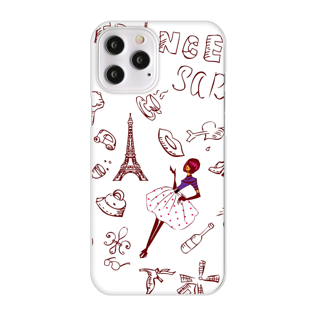 iPhone12 Pro Max 高画質仕上げ 背面印刷 ハードケース LOVE フランス