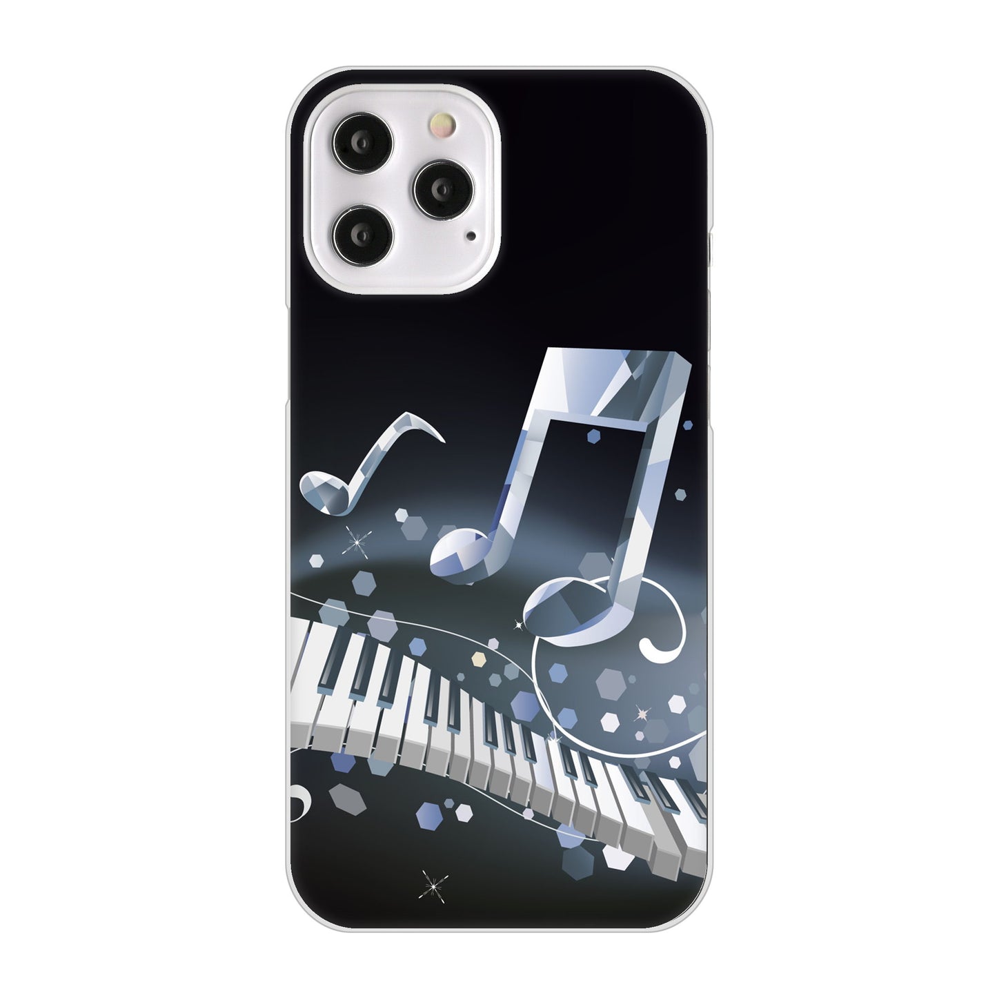 iPhone12 Pro Max 高画質仕上げ 背面印刷 ハードケース 音符