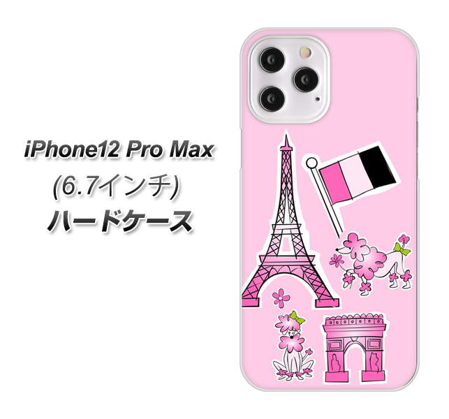 iPhone12 Pro Max 高画質仕上げ 背面印刷 ハードケース【578 ピンクのフランス】