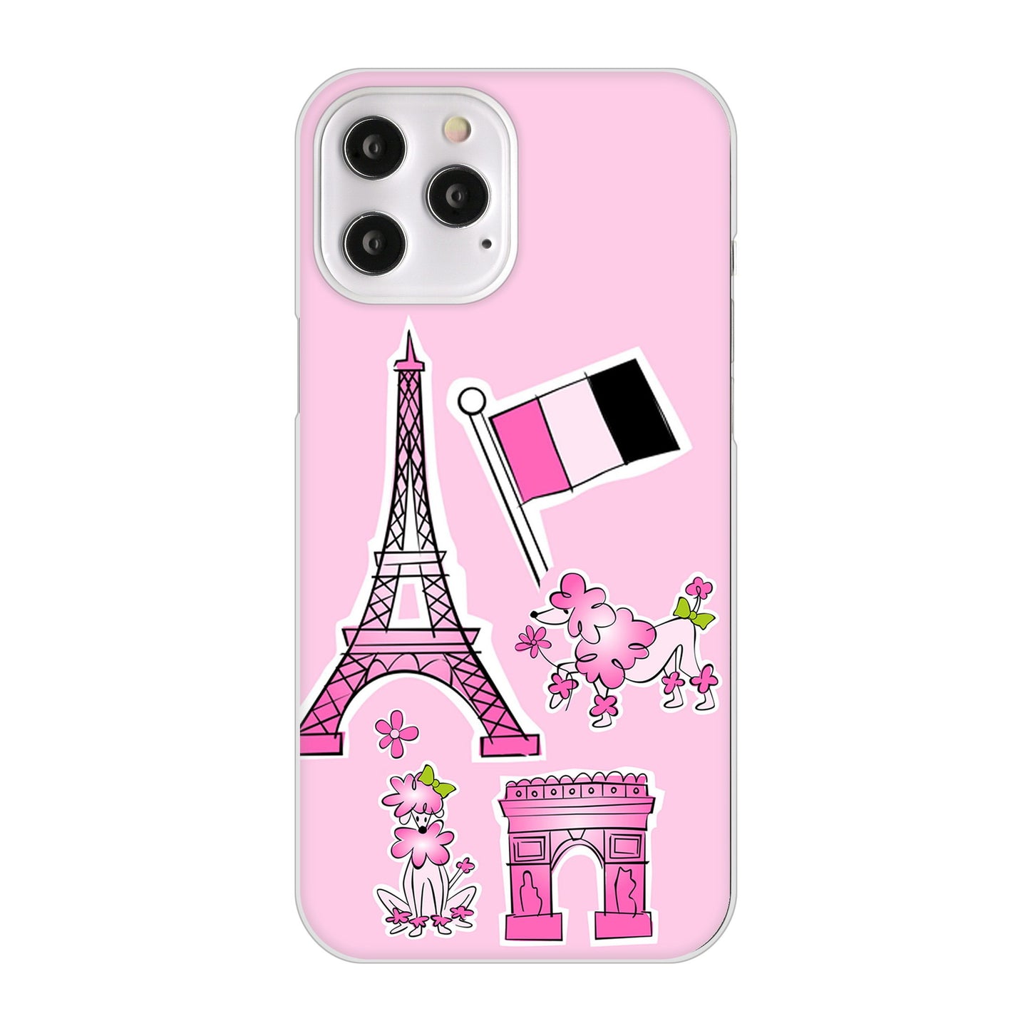iPhone12 Pro Max 高画質仕上げ 背面印刷 ハードケース LOVE フランス