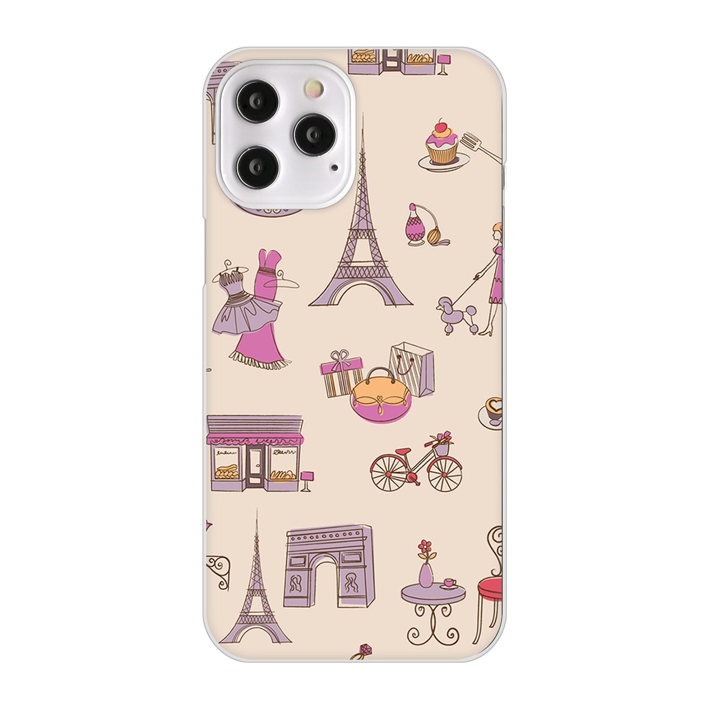 iPhone12 Pro Max 高画質仕上げ 背面印刷 ハードケース LOVE フランス