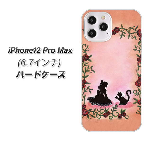 iPhone12 Pro Max 高画質仕上げ 背面印刷 ハードケース【1096 お姫様とネコ(カラー)】