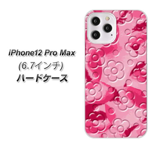 iPhone12 Pro Max 高画質仕上げ 背面印刷 ハードケース【SC847 フラワーヴェルニ花濃いピンク（ローズアンディアン）】