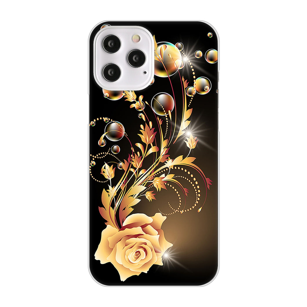 iPhone12 Pro Max 高画質仕上げ 背面印刷 ハードケース ロマンチックなバラ
