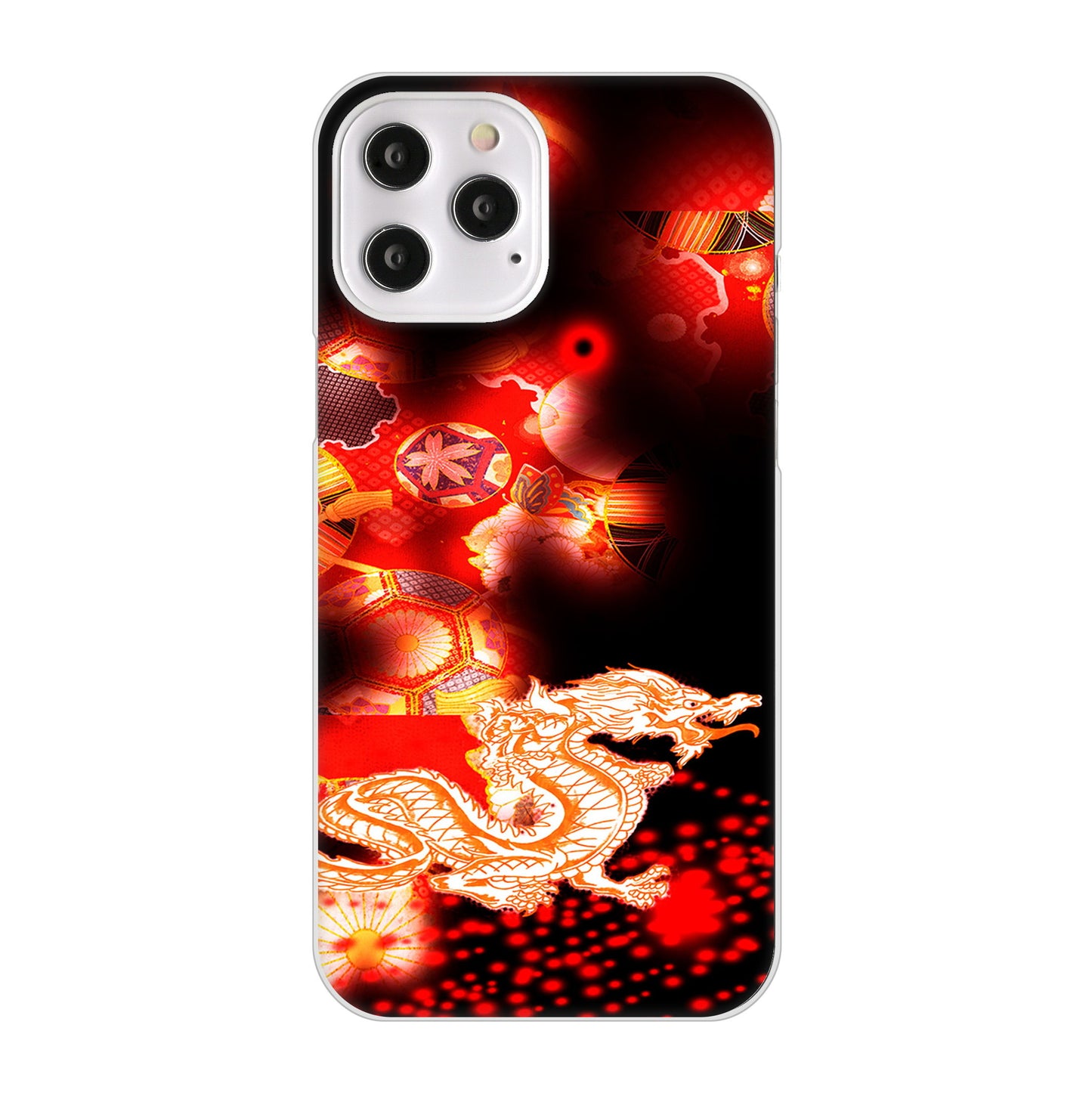 iPhone12 Pro Max 高画質仕上げ 背面印刷 ハードケース 赤竜