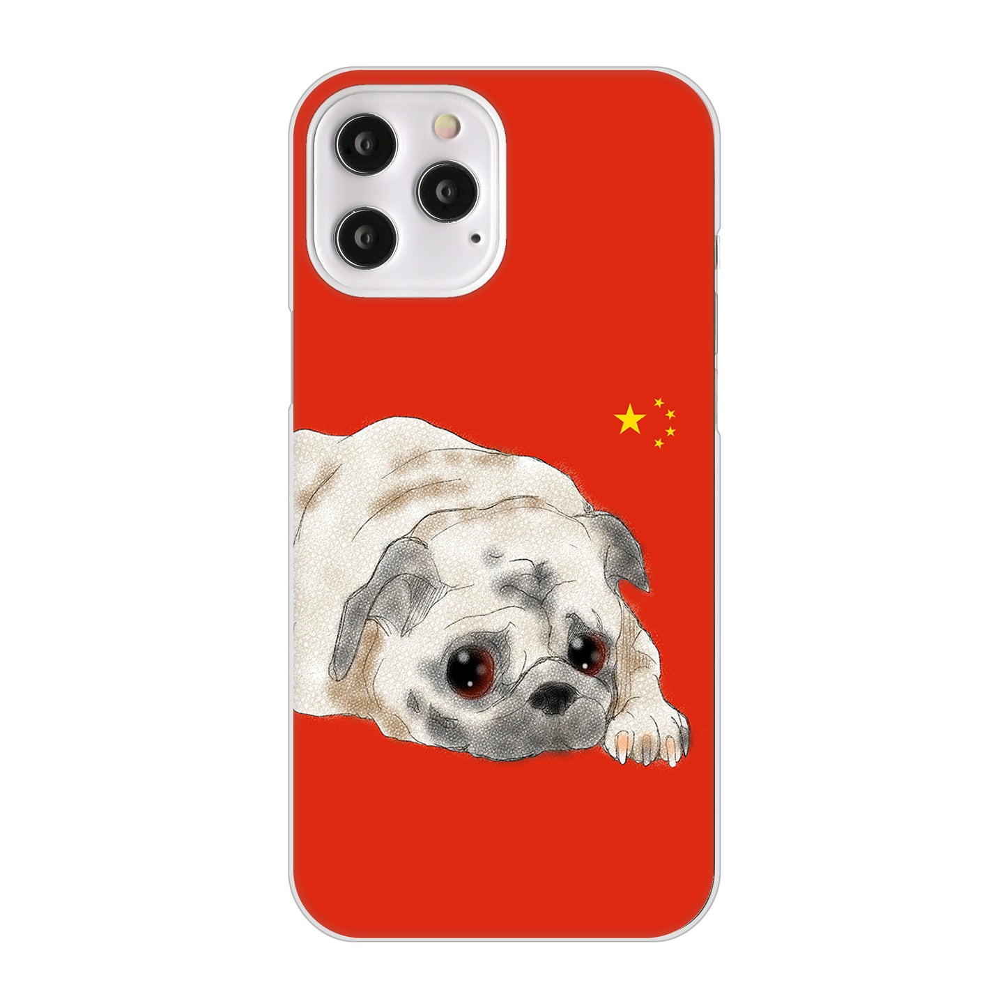 iPhone12 Pro Max 高画質仕上げ 背面印刷 ハードケース パグ