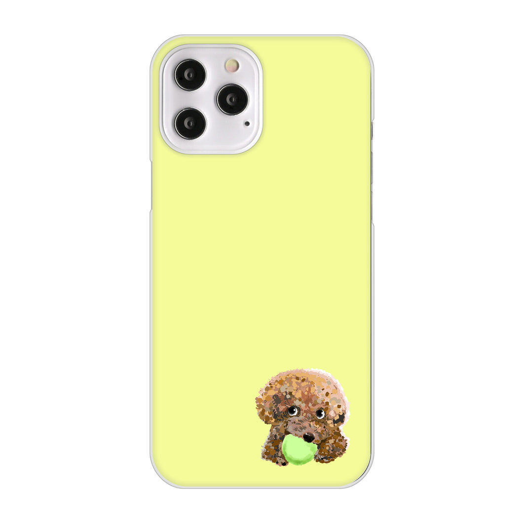 iPhone12 Pro Max 高画質仕上げ 背面印刷 ハードケース トイプードル&ボール