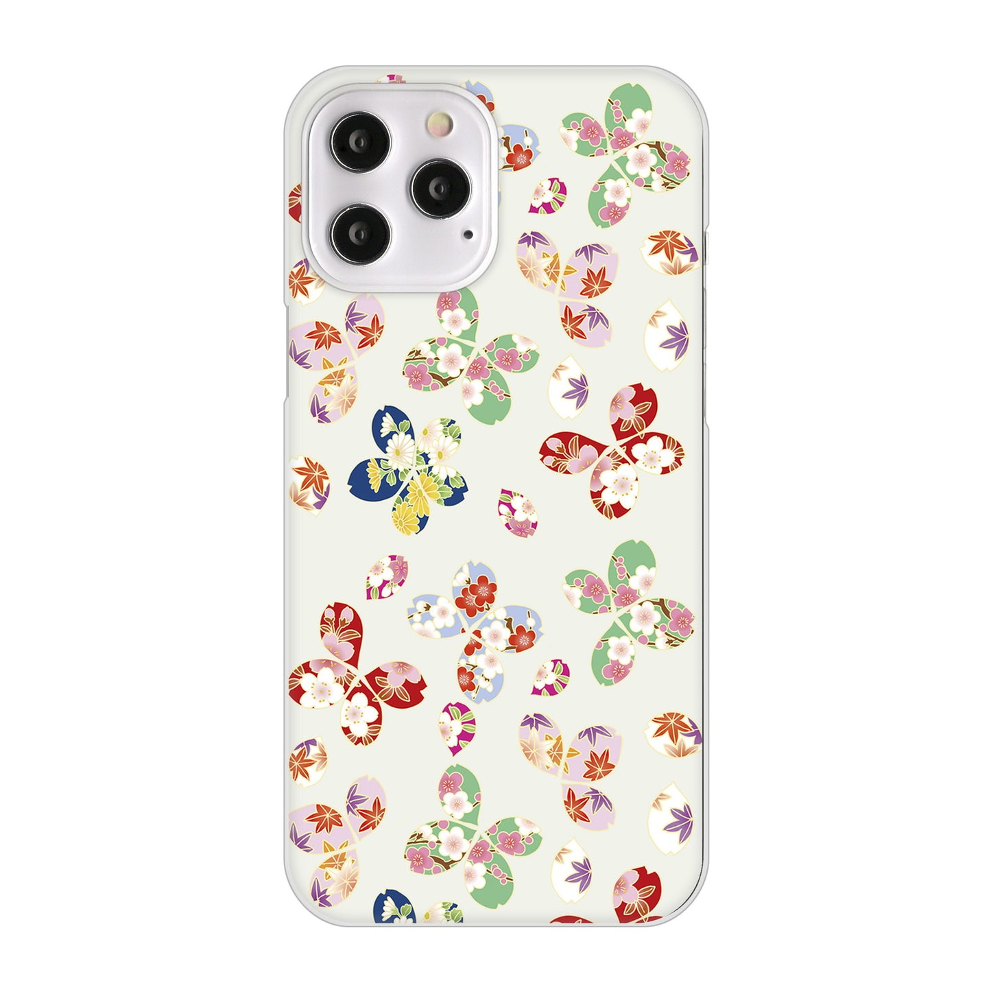 iPhone12 Pro Max 高画質仕上げ 背面印刷 ハードケース 和花柄