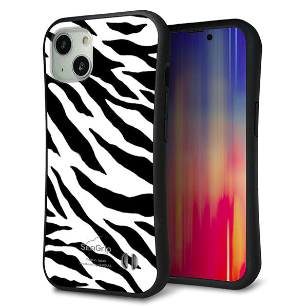 iPhone13 スマホケース 「SEA Grip」 グリップケース Sライン 【054 ゼブラ】 UV印刷