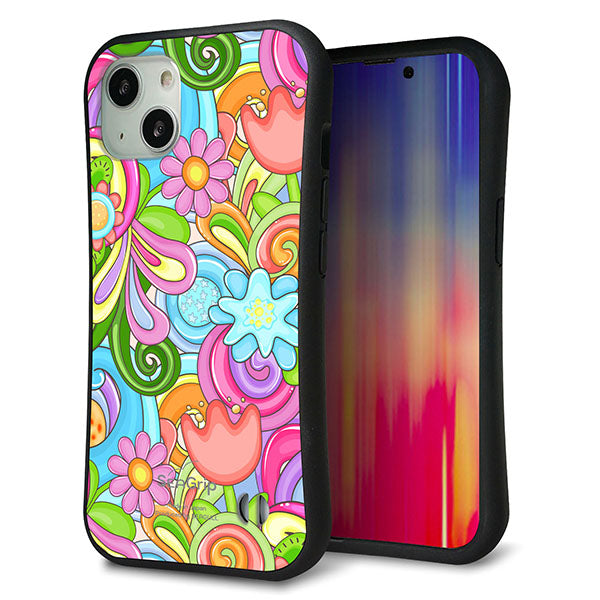 iPhone13 スマホケース 「SEA Grip」 グリップケース Sライン 【713 ミラクルフラワー】 UV印刷