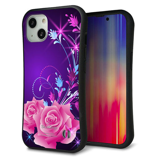 iPhone 13 スマホケース 「SEA Grip」 グリップケース Sライン 【1177 紫色の夜】 UV印刷