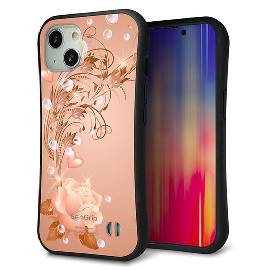 iPhone 13 スマホケース 「SEA Grip」 グリップケース Sライン 【1178 ラブリーローズ】 UV印刷