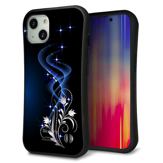 iPhone 13 スマホケース 「SEA Grip」 グリップケース Sライン 【1278 華より昇る流れ】 UV印刷