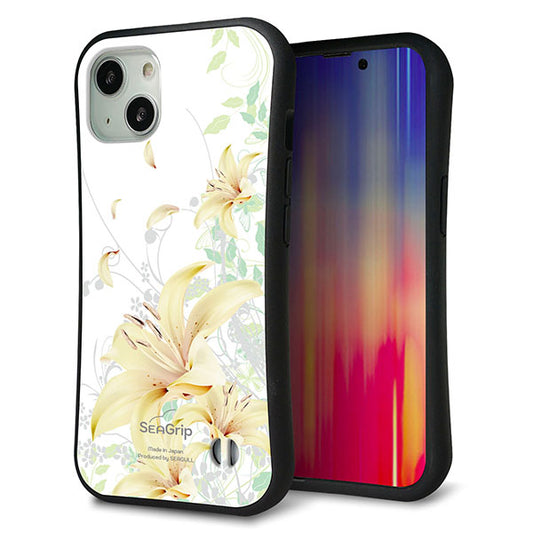 iPhone13 スマホケース 「SEA Grip」 グリップケース Sライン 【SC851 ユリ ホワイト】 UV印刷