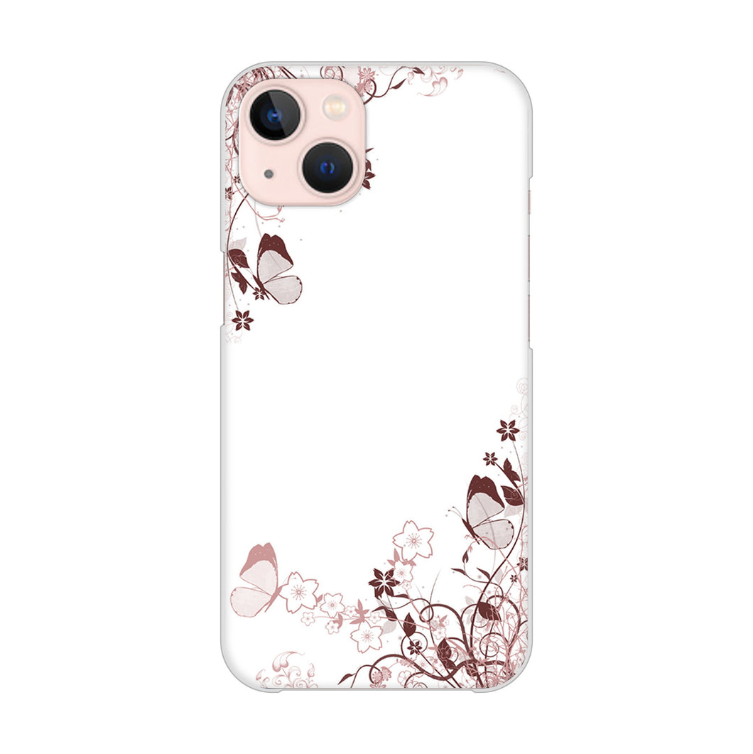 iPhone13 高画質仕上げ 背面印刷 ハードケース バタフライ