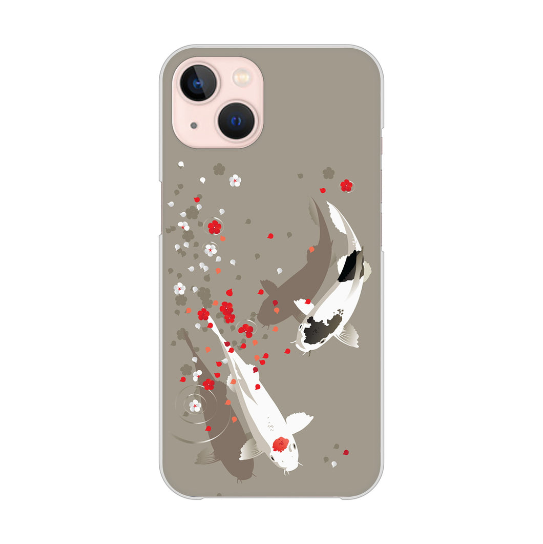 iPhone13 高画質仕上げ 背面印刷 ハードケース 【367 よりそう鯉】